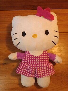 Hello Kitty 14'in Plush Sarrio Fiesta Large Stuffed Animal Cat Dress Flower
